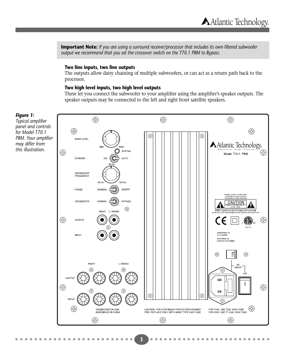 Atlantic technology | Atlantic Technology T70.1PBM User Manual | Page 3 / 12