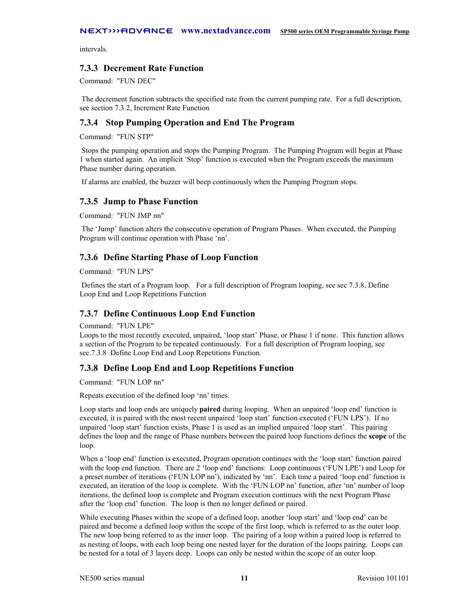 Next Advance SP570-M User Manual | Page 16 / 44