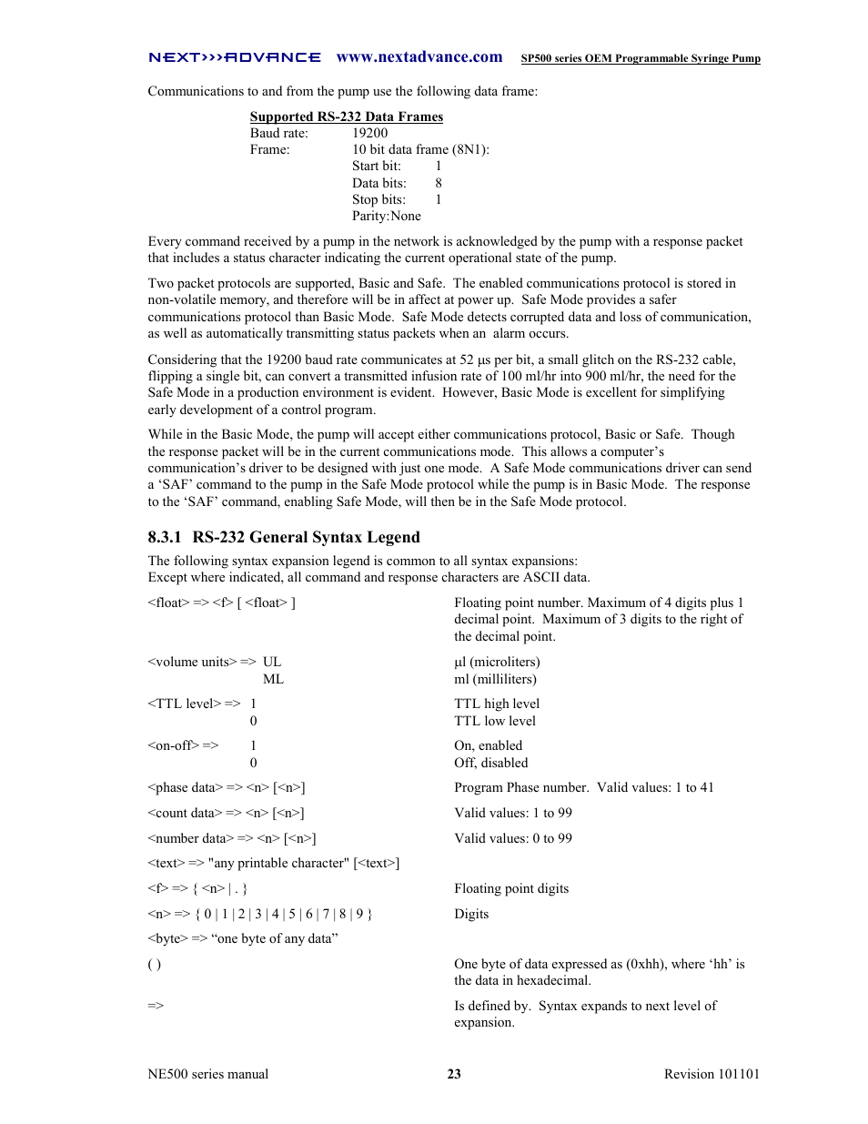 Next Advance SP570-M User Manual | Page 28 / 44