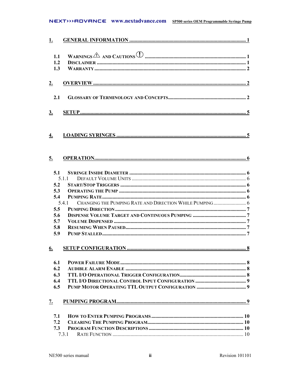 Next Advance SP570-M User Manual | Page 3 / 44