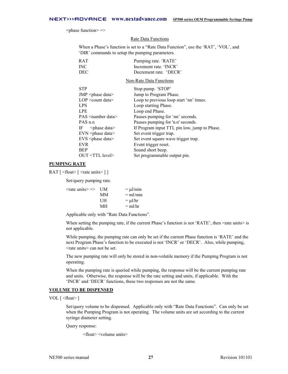 Next Advance SP570-M User Manual | Page 32 / 44