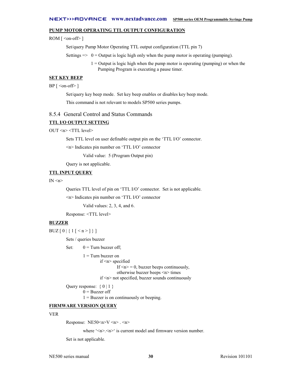 Next Advance SP570-M User Manual | Page 35 / 44