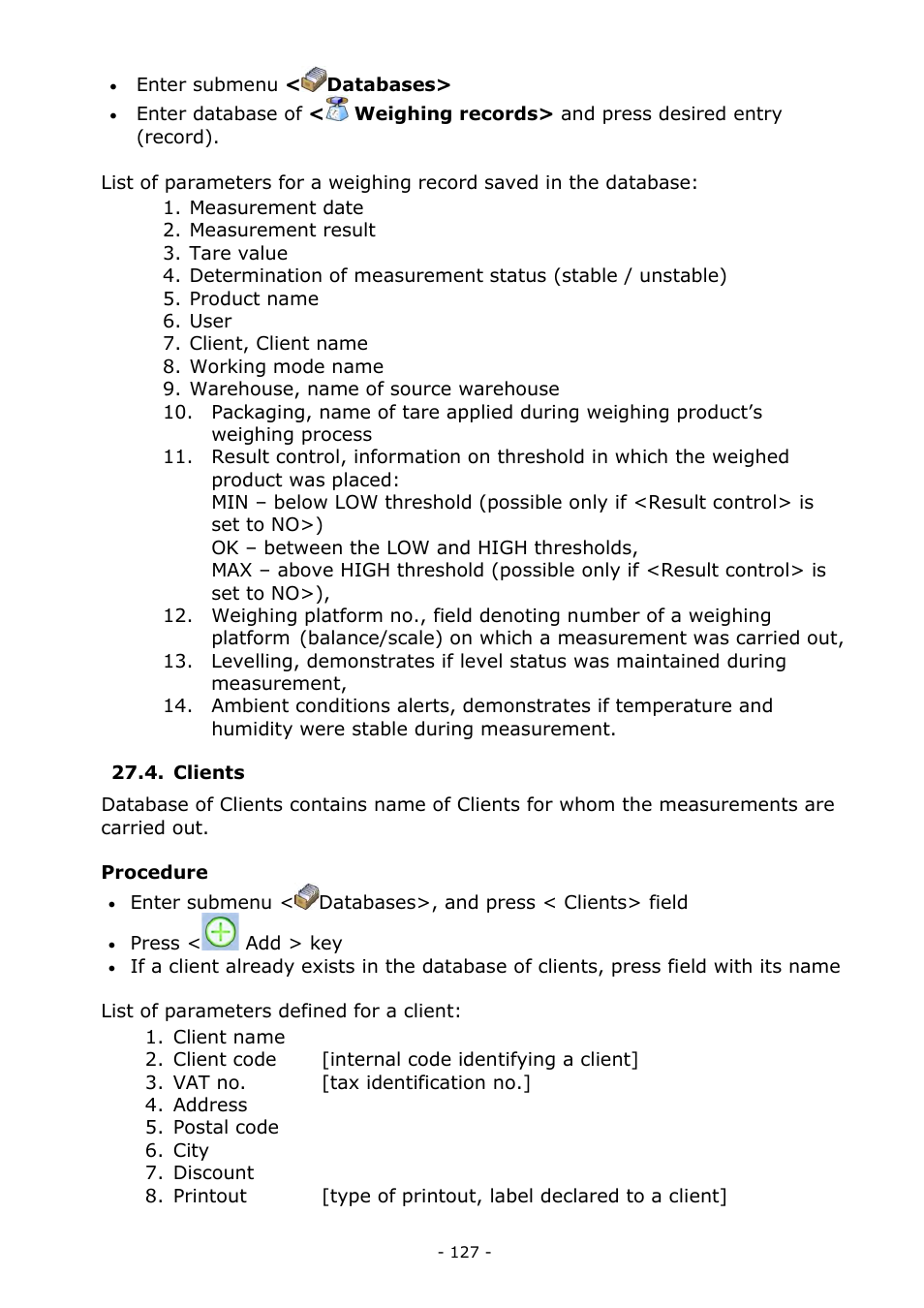 Clients | RADWAG MYA 5.3Y.F1 Microbalance User Manual | Page 127 / 198