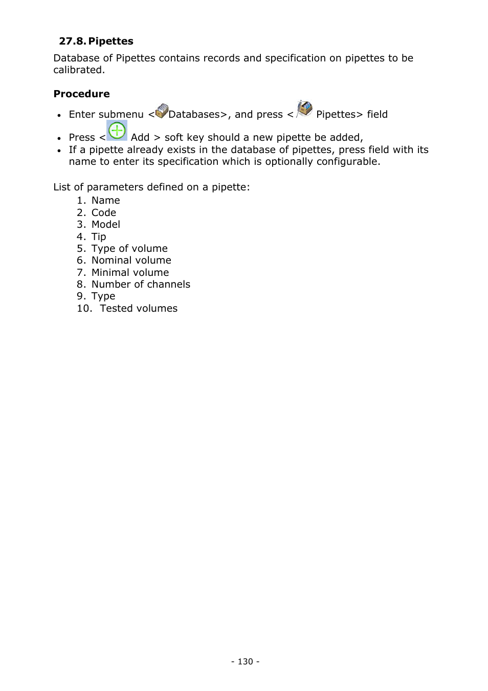 Pipettes | RADWAG MYA 5.3Y.F1 Microbalance User Manual | Page 130 / 198