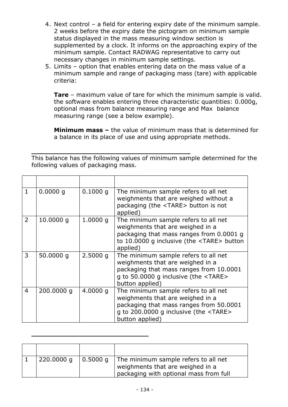 RADWAG MYA 5.3Y.F1 Microbalance User Manual | Page 134 / 198