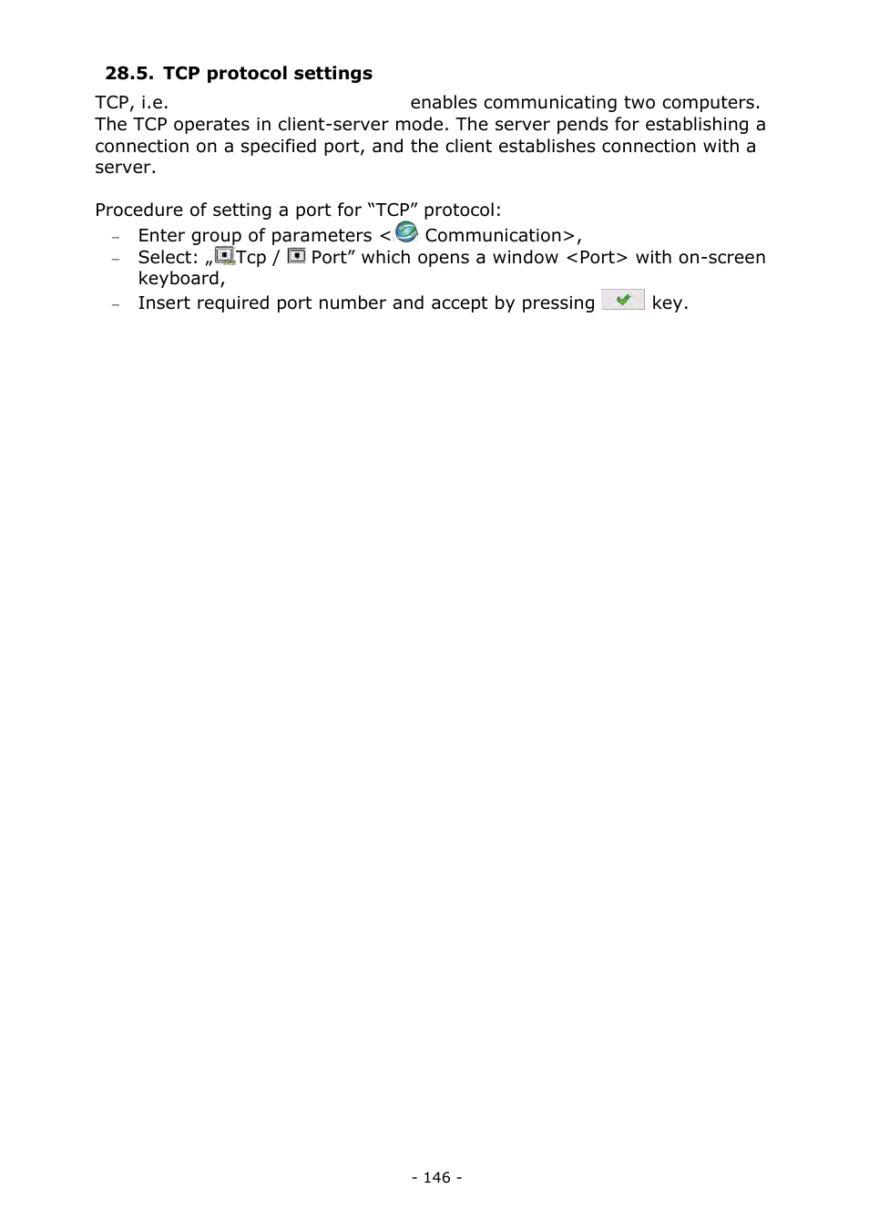 Tcp protocol settings | RADWAG MYA 5.3Y.F1 Microbalance User Manual | Page 146 / 198