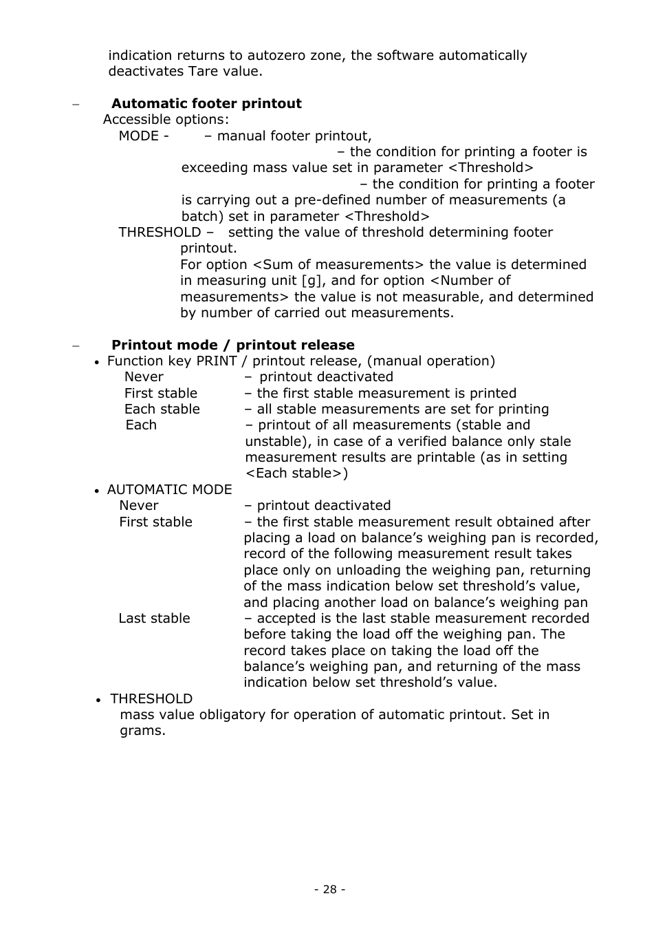 RADWAG MYA 5.3Y.F1 Microbalance User Manual | Page 28 / 198