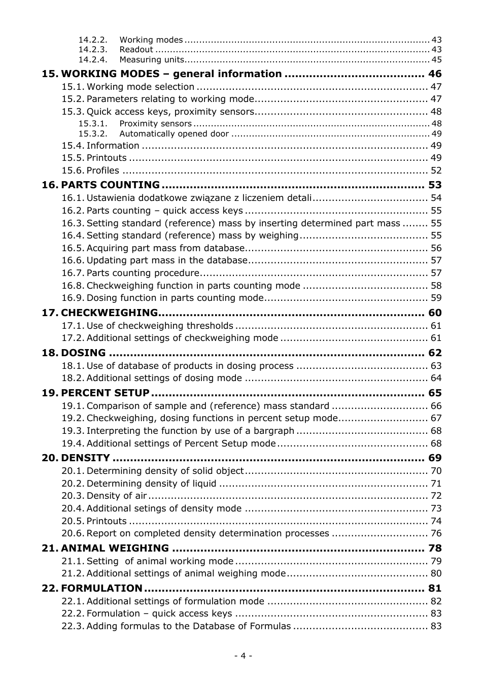 RADWAG MYA 5.3Y.F1 Microbalance User Manual | Page 4 / 198