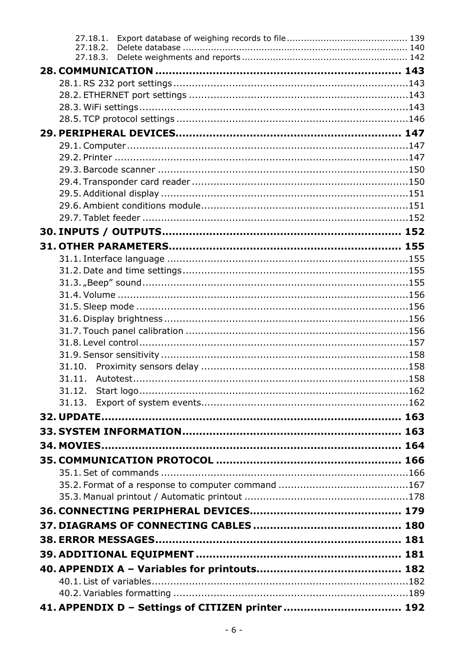 RADWAG MYA 5.3Y.F1 Microbalance User Manual | Page 6 / 198