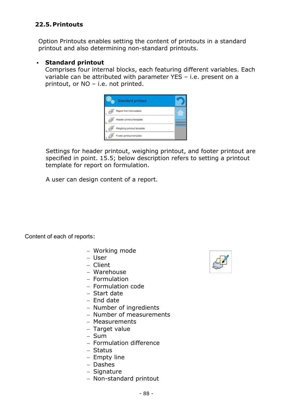 Printouts | RADWAG MYA 5.3Y.F1 Microbalance User Manual | Page 88 / 198