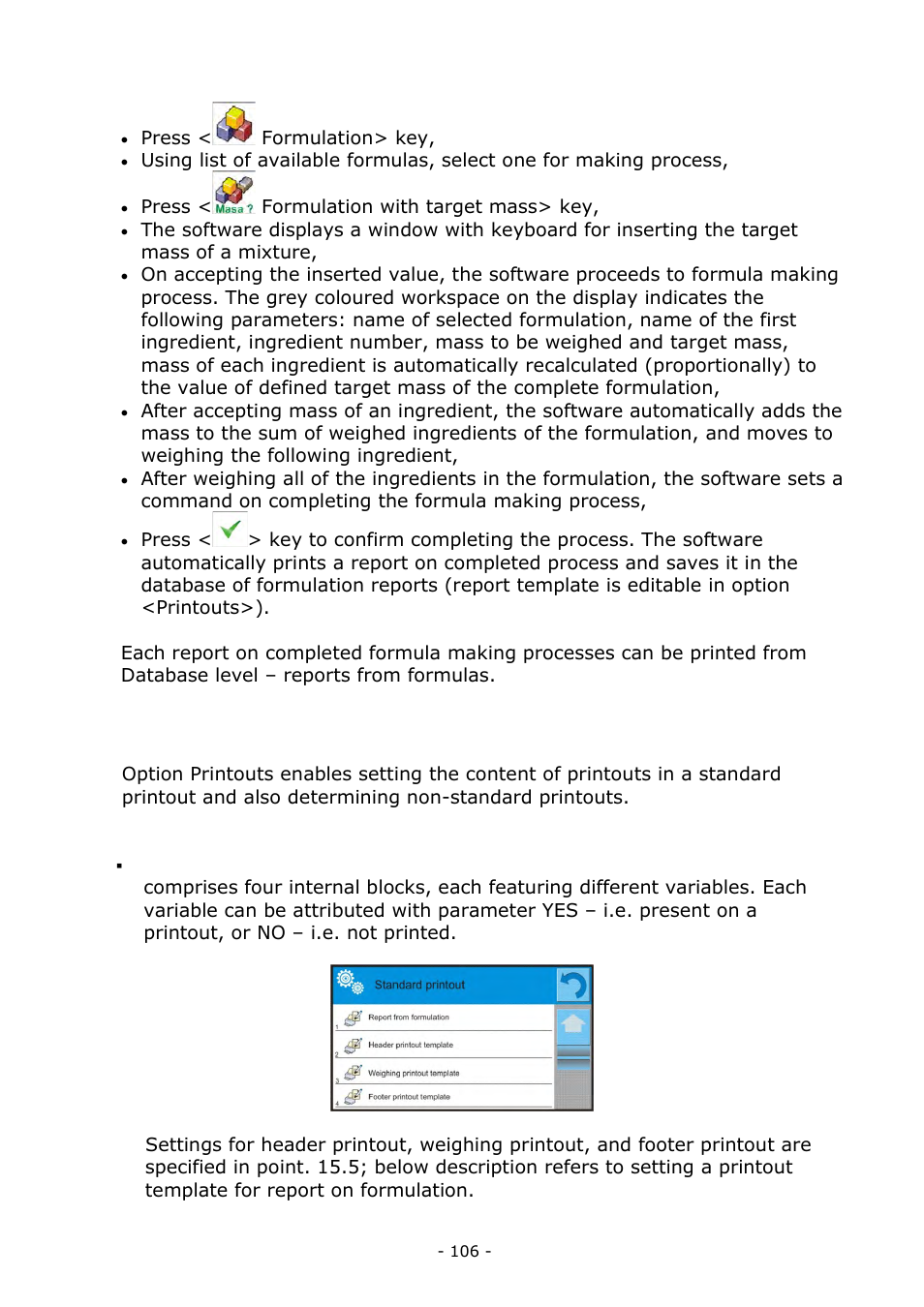 Printouts | RADWAG BALANCES 3Y SERIES User Manual | Page 106 / 246