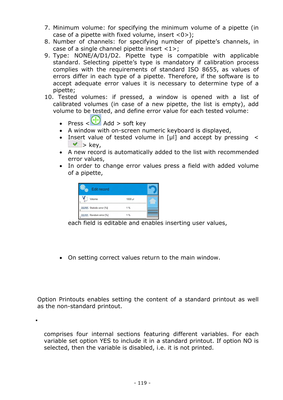 Printouts | RADWAG BALANCES 3Y SERIES User Manual | Page 119 / 246