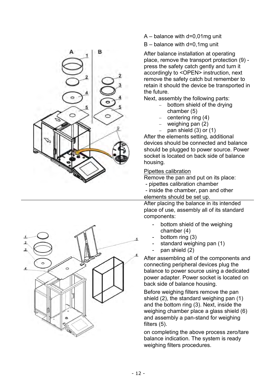 Balances xa 3y; xa 3y.a | RADWAG BALANCES 3Y SERIES User Manual | Page 12 / 246