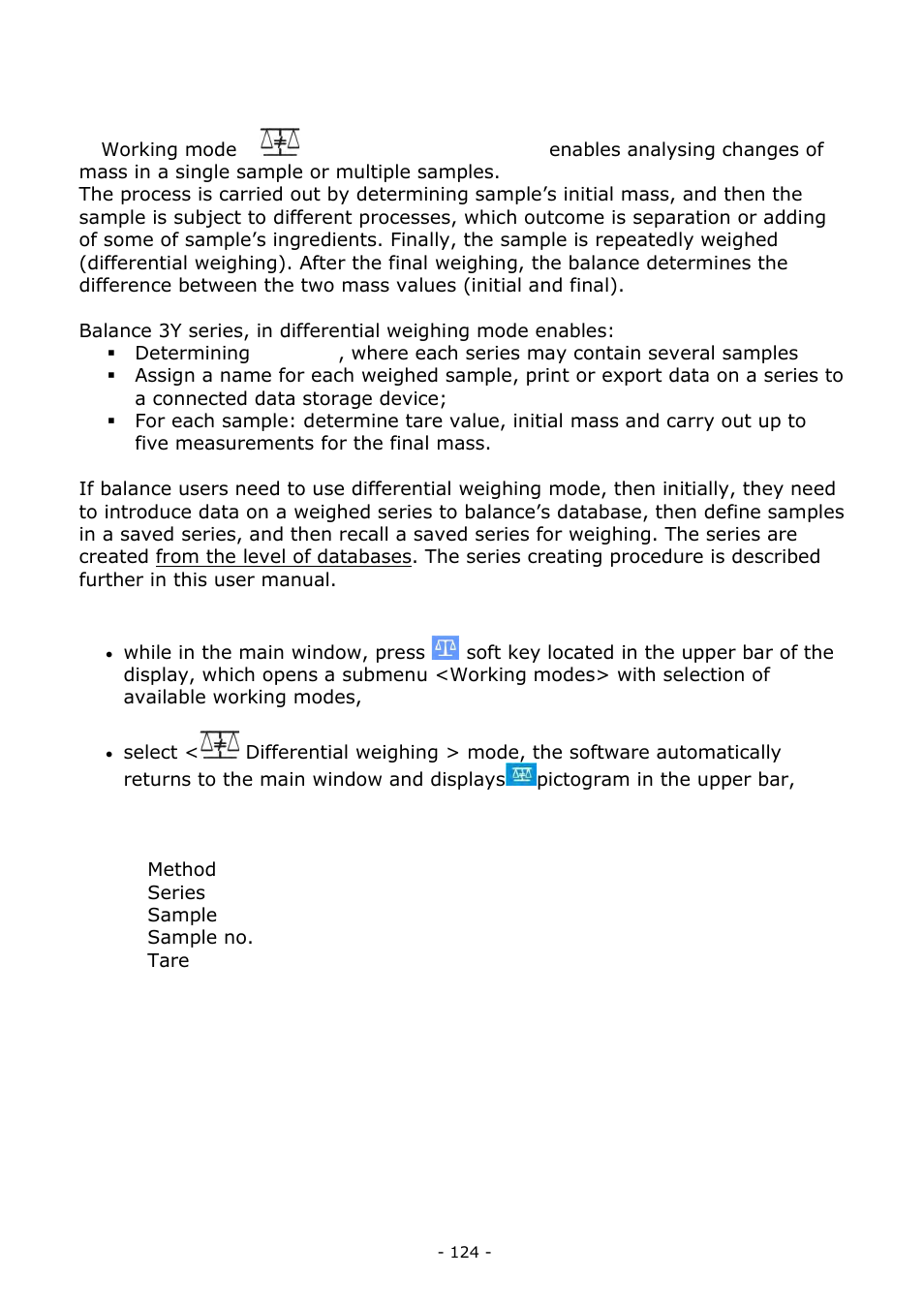 Differential weighing | RADWAG BALANCES 3Y SERIES User Manual | Page 124 / 246