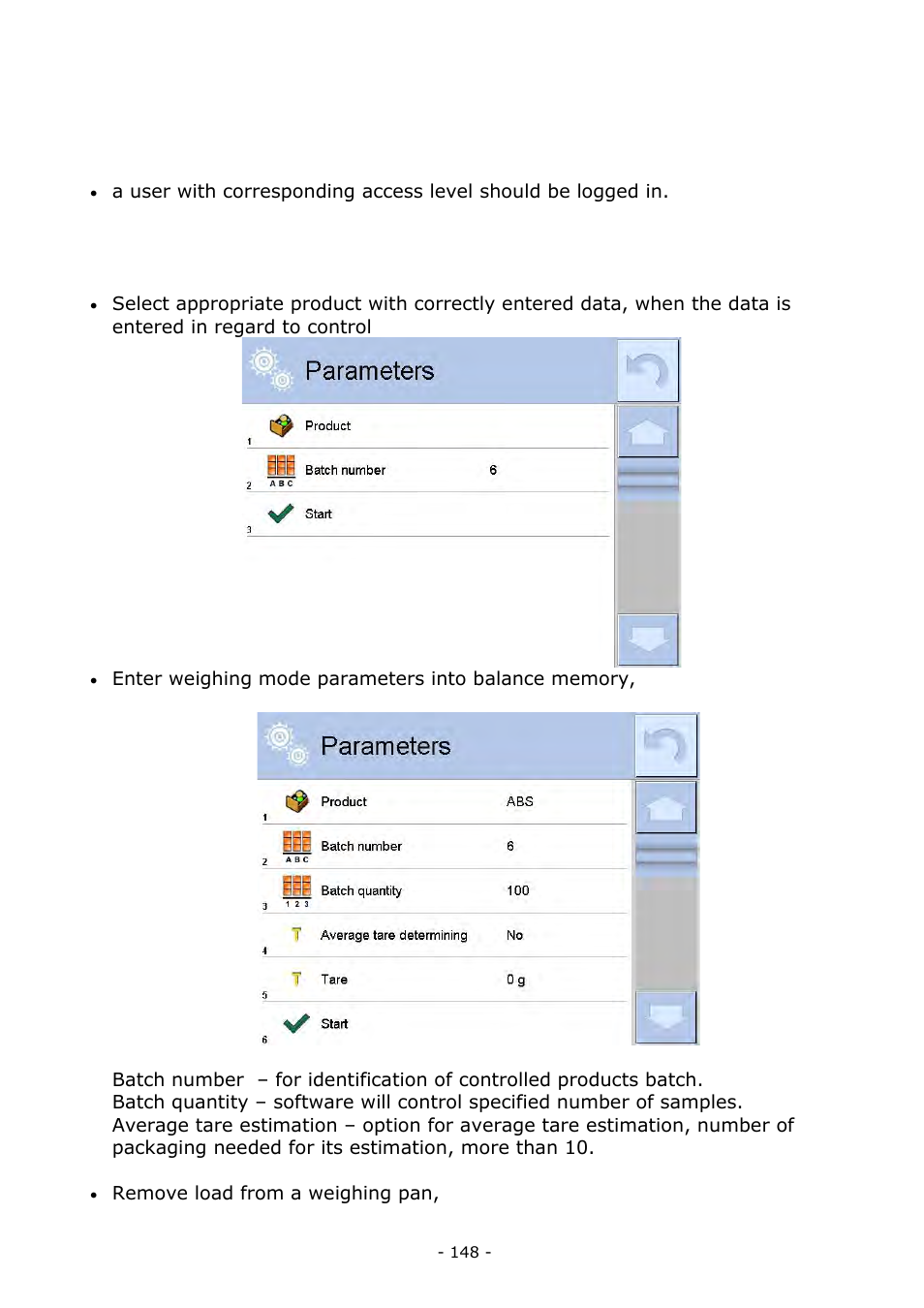 Control start procedure | RADWAG BALANCES 3Y SERIES User Manual | Page 148 / 246