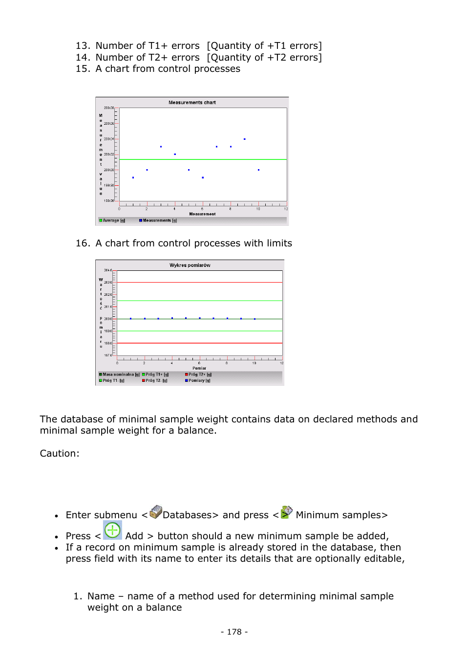 Minimal sample weight | RADWAG BALANCES 3Y SERIES User Manual | Page 178 / 246