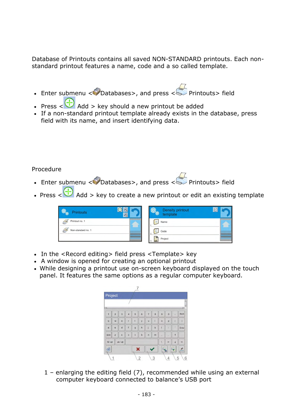 Printouts | RADWAG BALANCES 3Y SERIES User Manual | Page 183 / 246