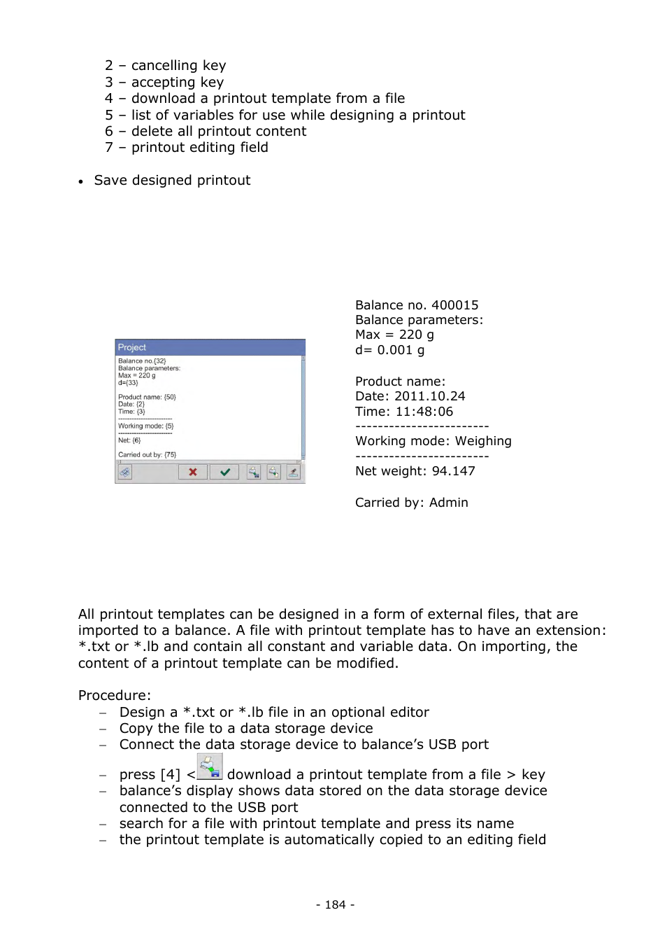 RADWAG BALANCES 3Y SERIES User Manual | Page 184 / 246