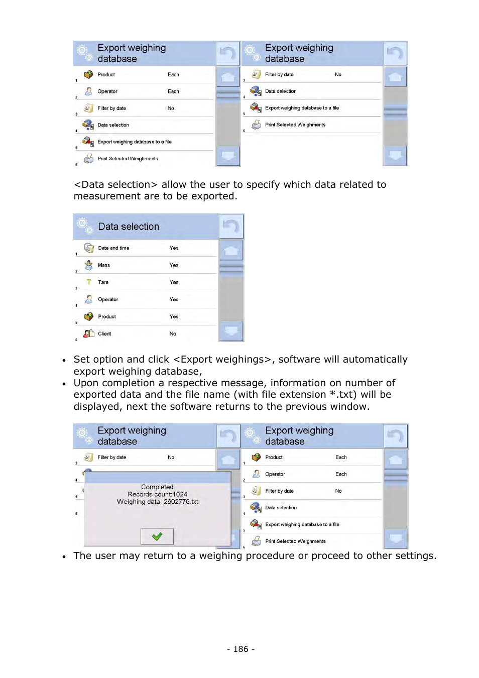 RADWAG BALANCES 3Y SERIES User Manual | Page 186 / 246