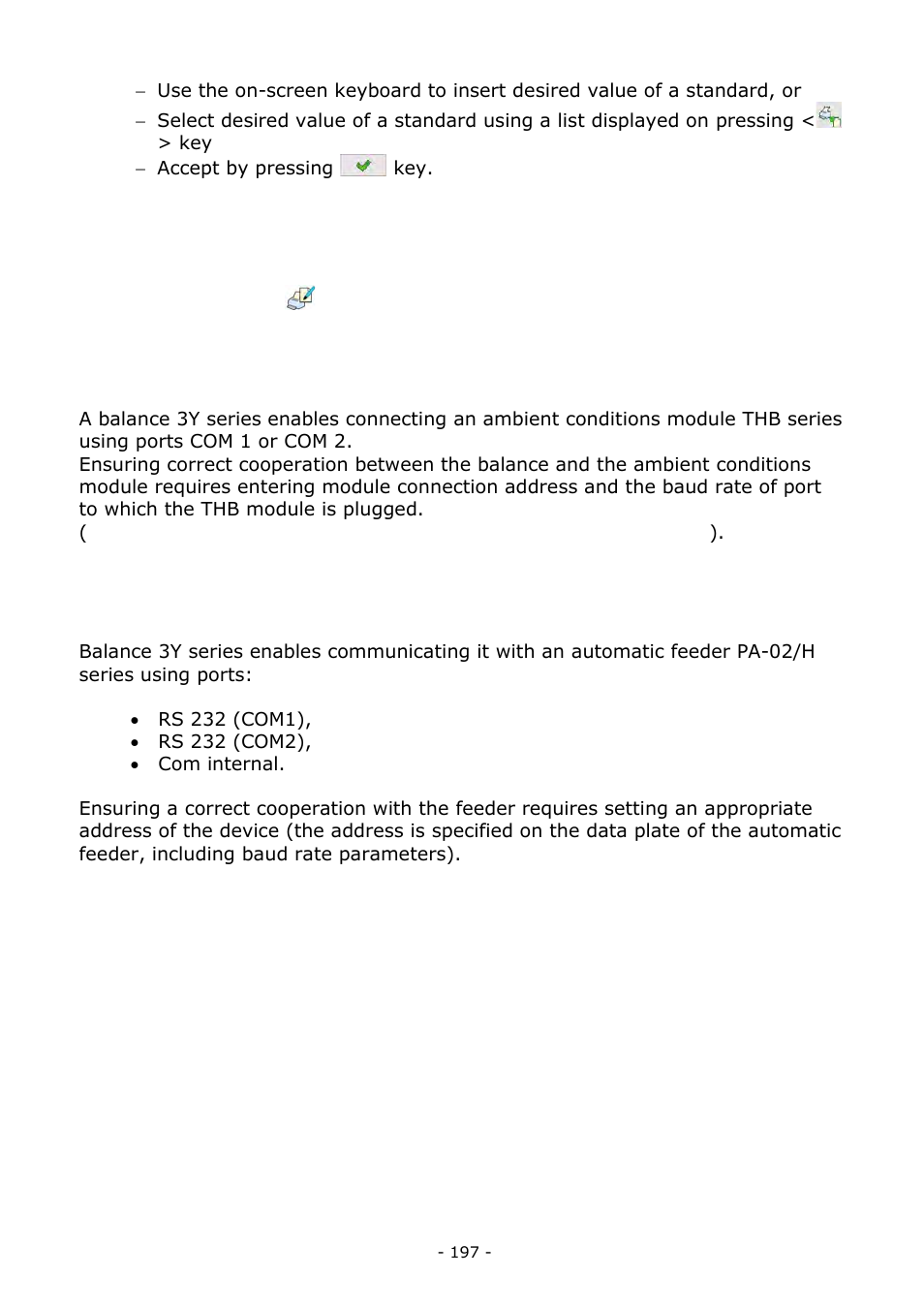 Ambient conditions module, Tablet feeder (automatic feeder) | RADWAG BALANCES 3Y SERIES User Manual | Page 197 / 246