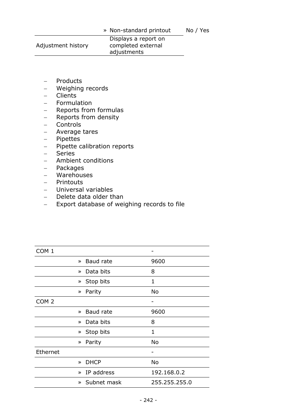 RADWAG BALANCES 3Y SERIES User Manual | Page 242 / 246