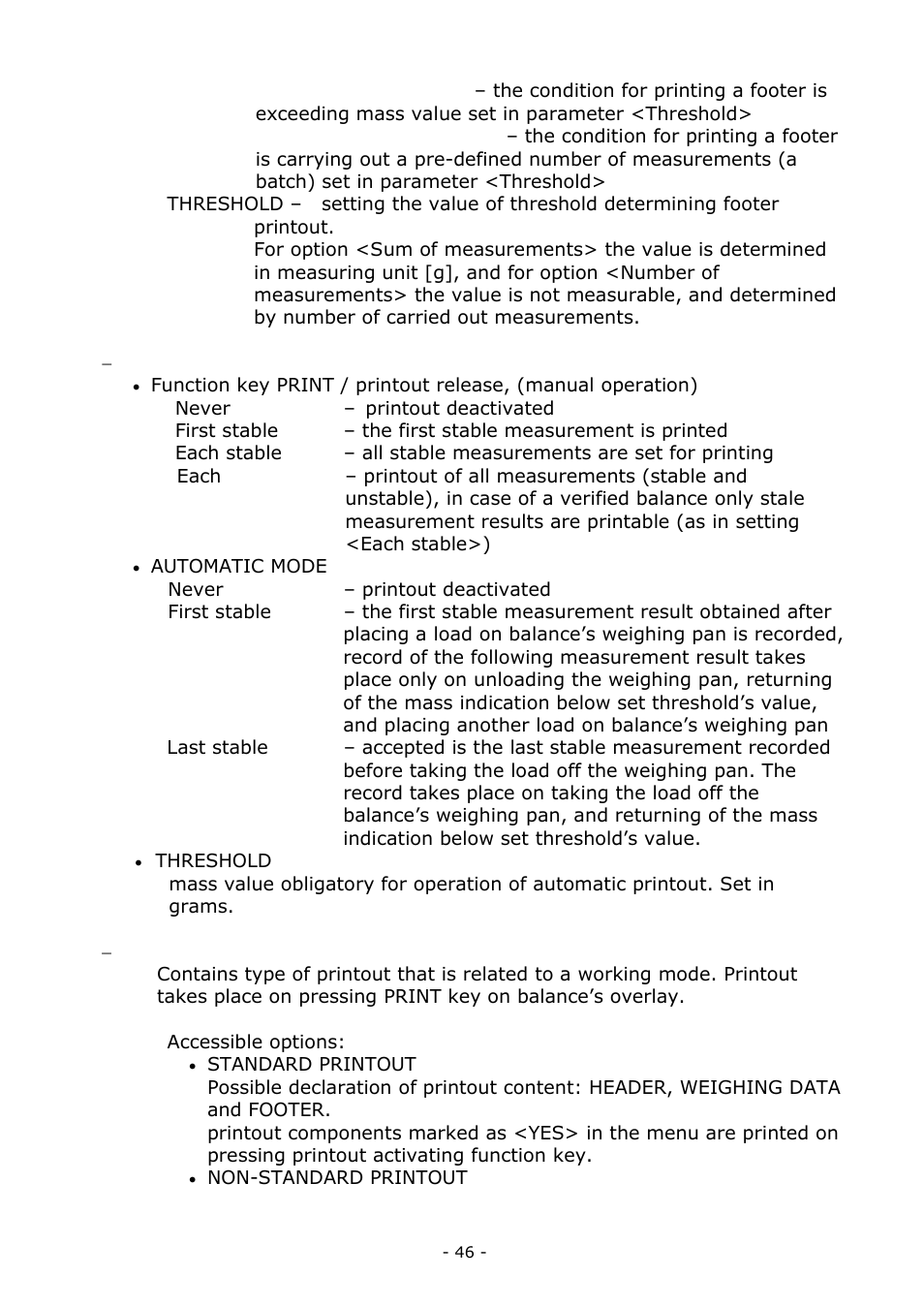 RADWAG BALANCES 3Y SERIES User Manual | Page 46 / 246