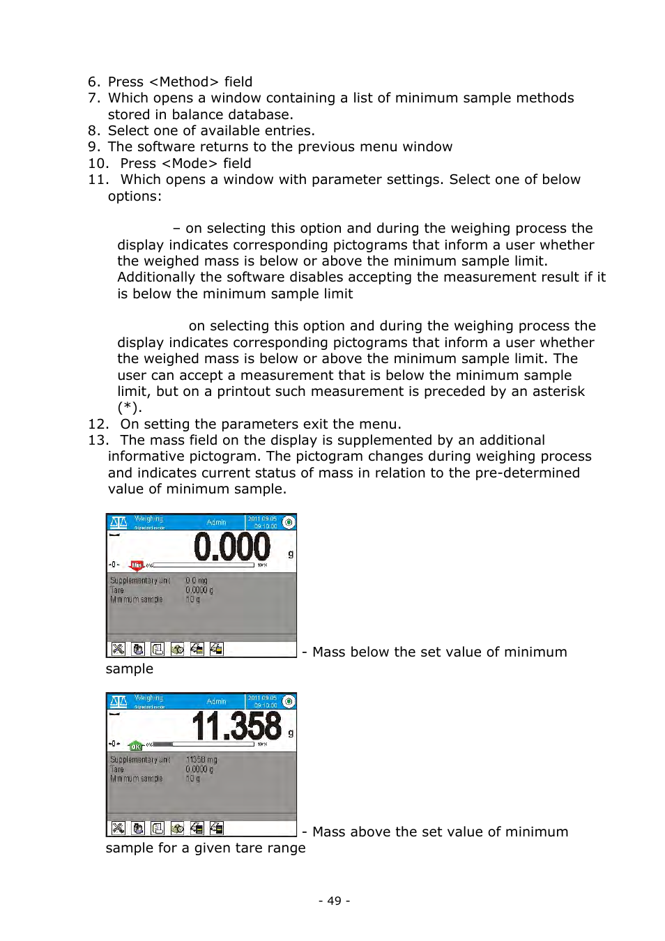 RADWAG BALANCES 3Y SERIES User Manual | Page 49 / 246