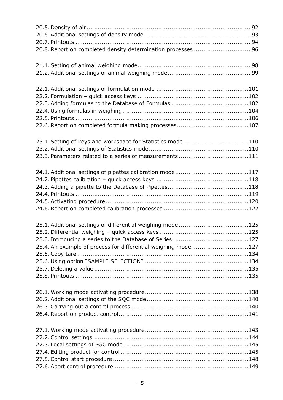 RADWAG BALANCES 3Y SERIES User Manual | Page 5 / 246