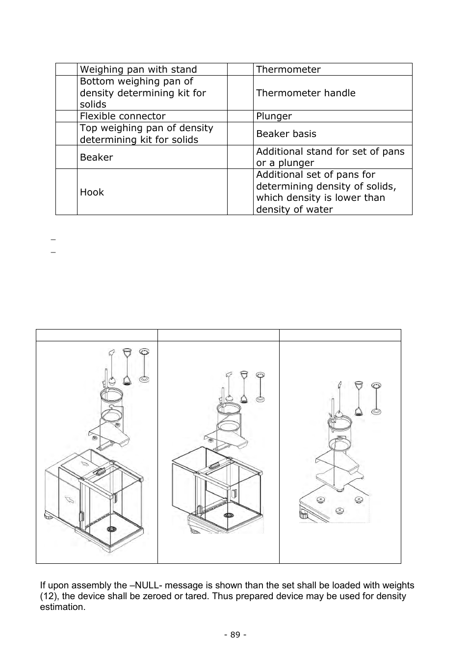 Assembly | RADWAG BALANCES 3Y SERIES User Manual | Page 89 / 246