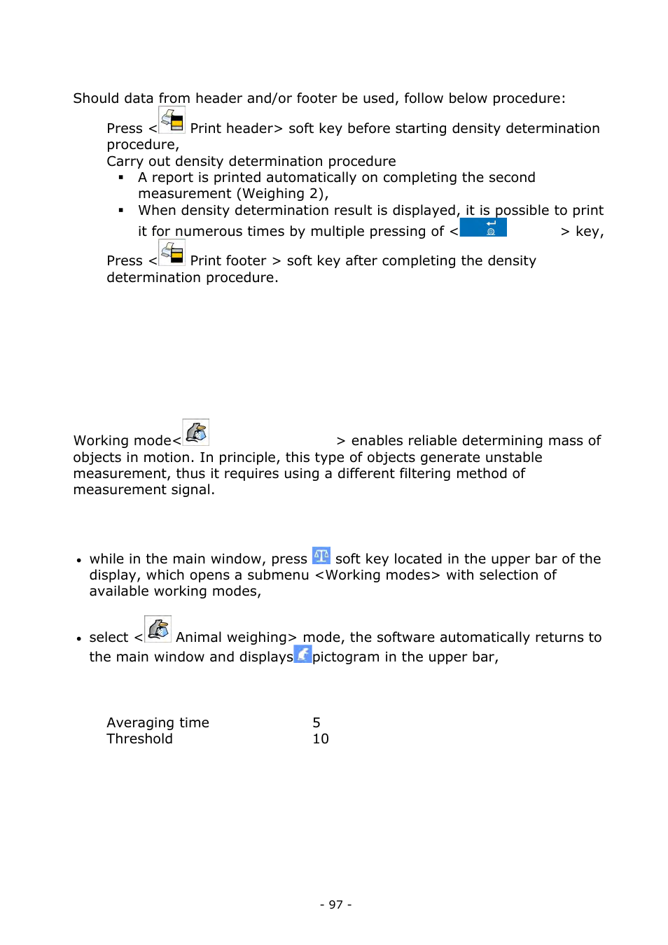 Animal weighing | RADWAG BALANCES 3Y SERIES User Manual | Page 97 / 246