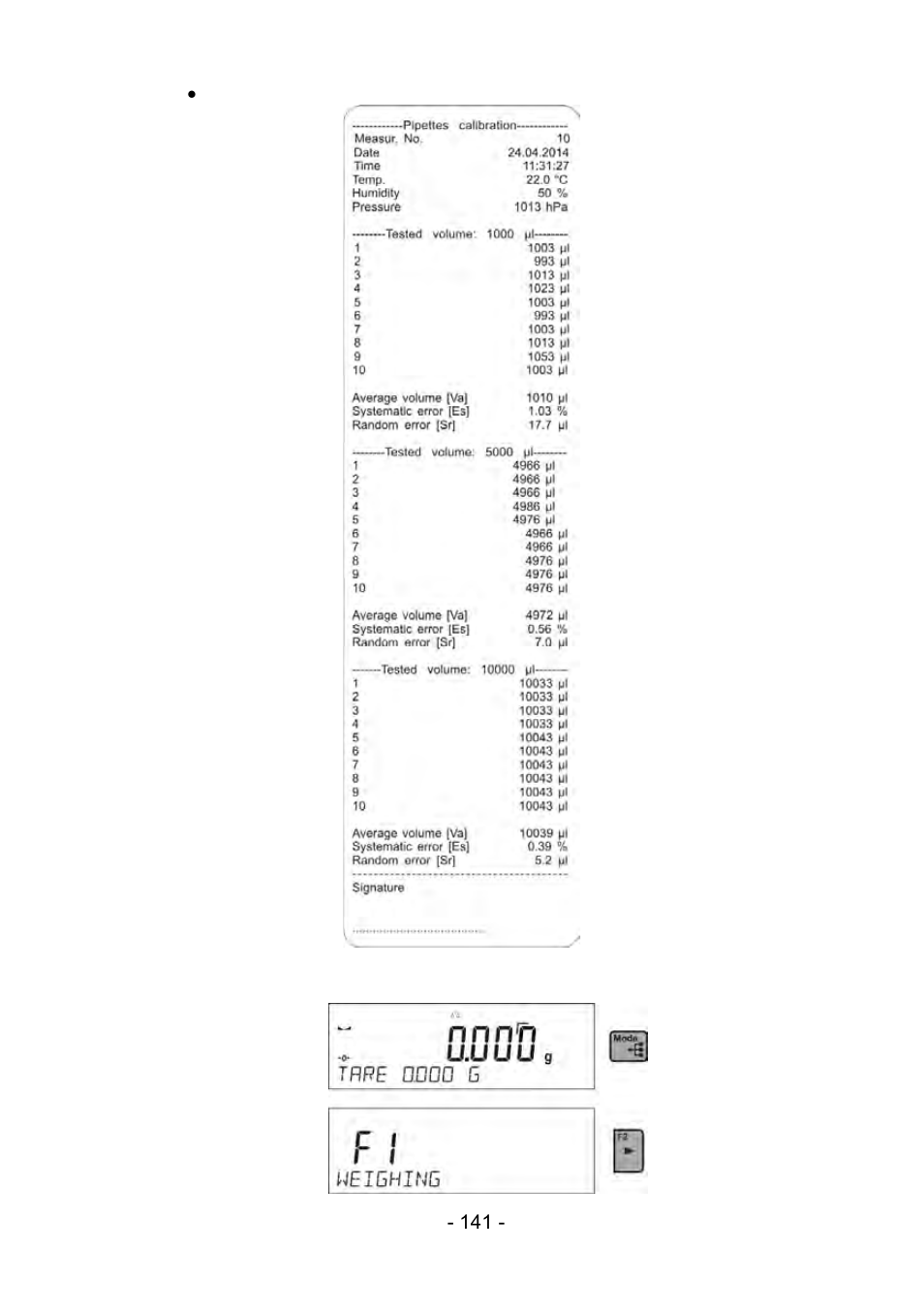 Returning to the weighing mode | RADWAG PS 510.R2.CT Carat Balance User Manual | Page 141 / 174