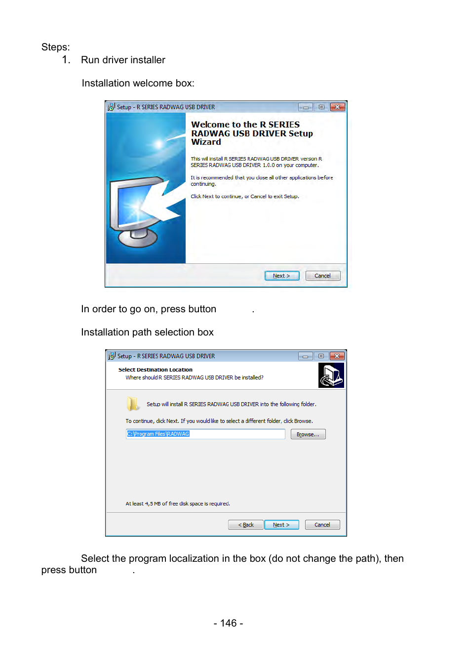 RADWAG PS 510.R2.CT Carat Balance User Manual | Page 146 / 174