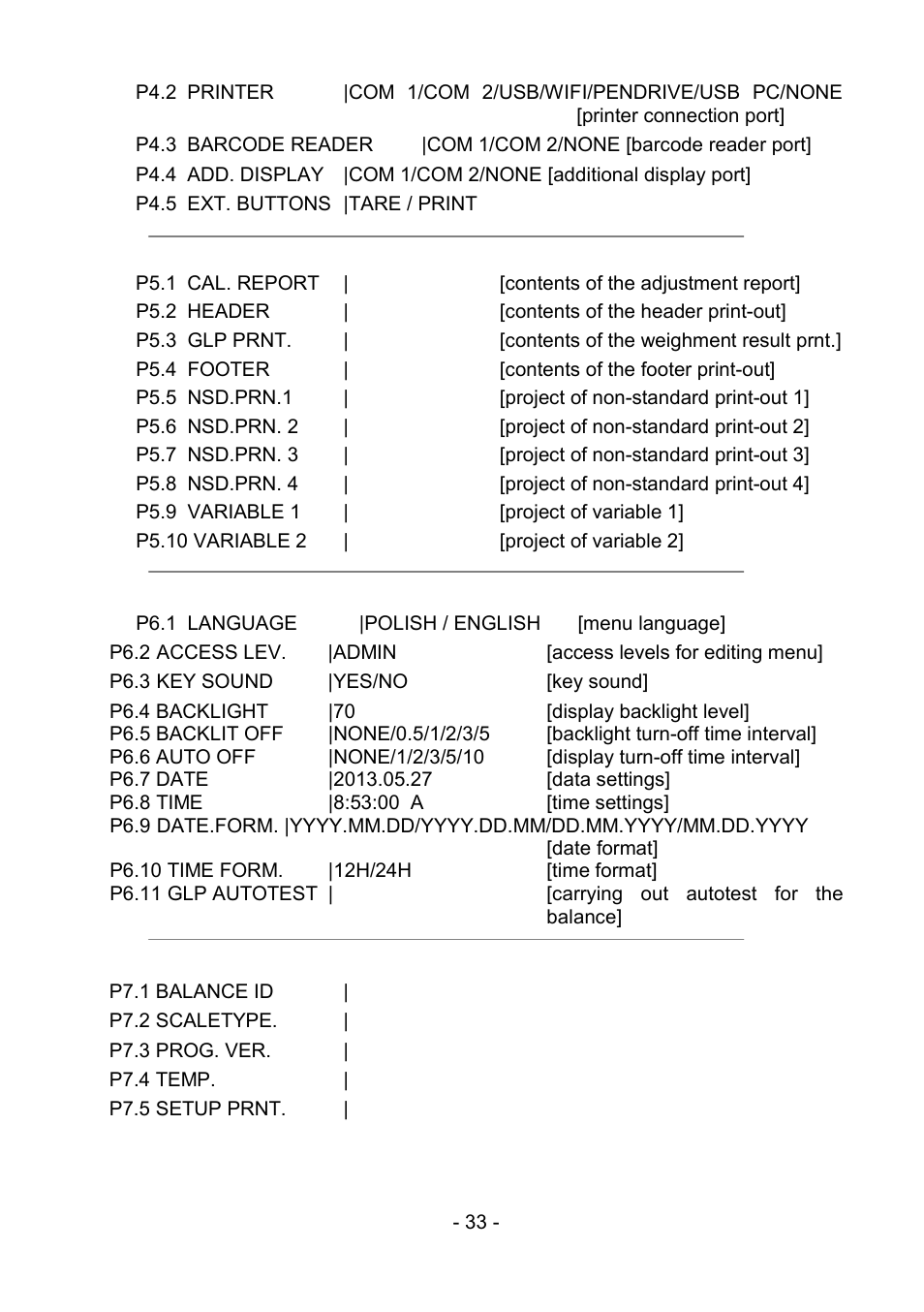 RADWAG PS 510.R2.CT Carat Balance User Manual | Page 33 / 174