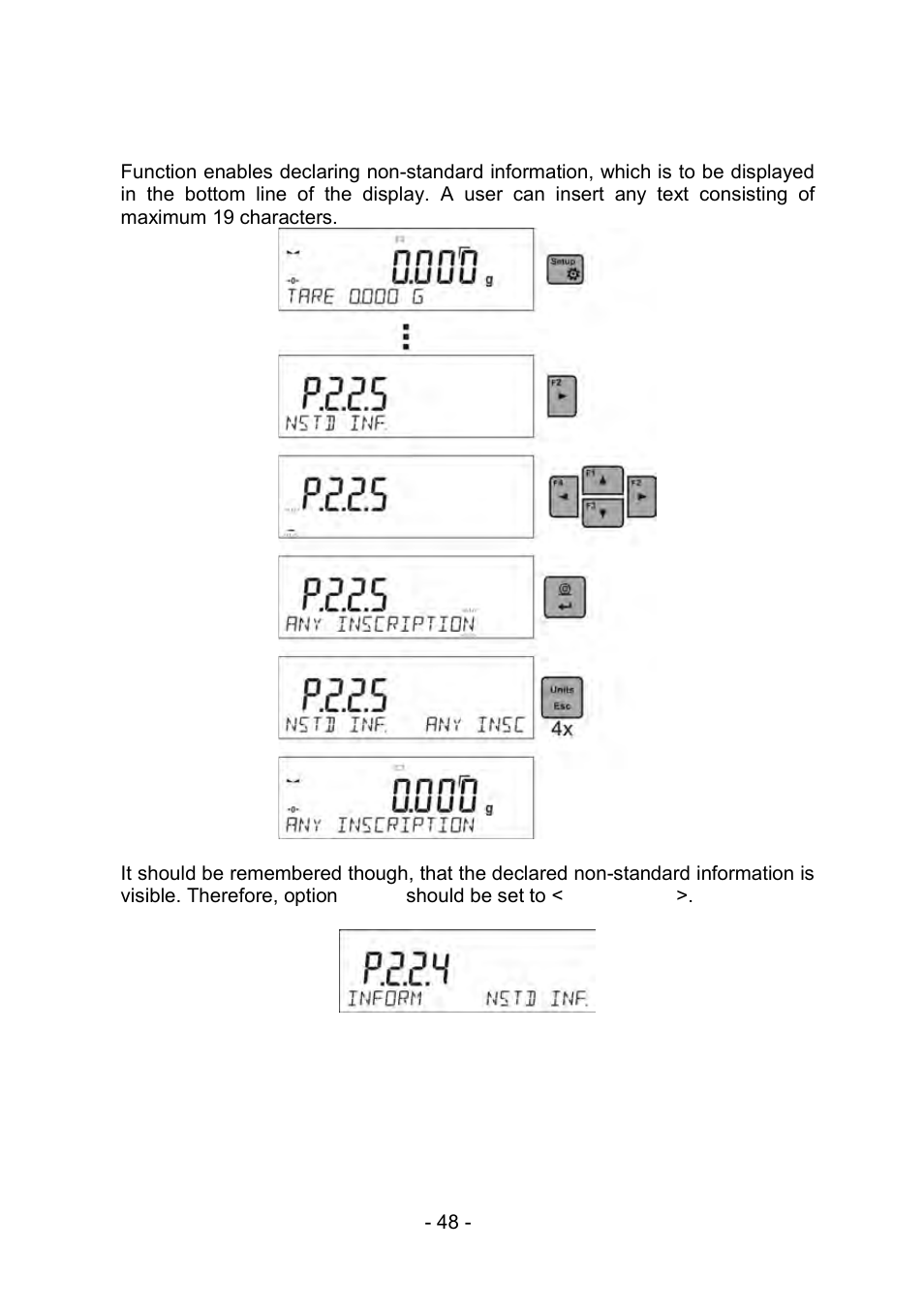 Non-standard information | RADWAG PS 510.R2.CT Carat Balance User Manual | Page 48 / 174