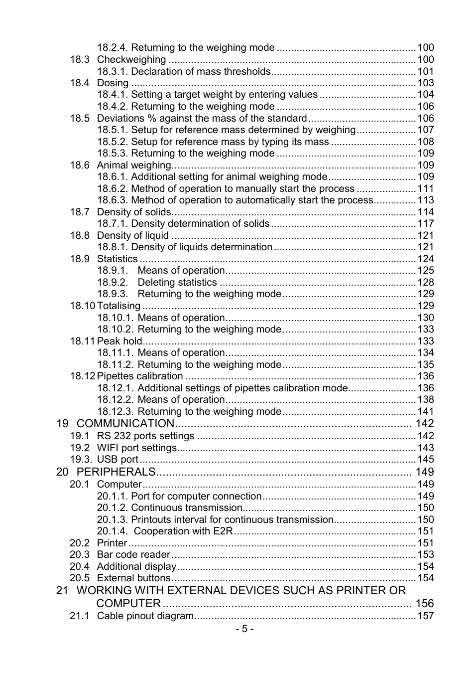 RADWAG PS 510.R2.CT Carat Balance User Manual | Page 5 / 174