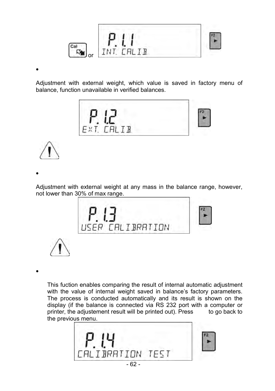 RADWAG PS 510.R2.CT Carat Balance User Manual | Page 62 / 174
