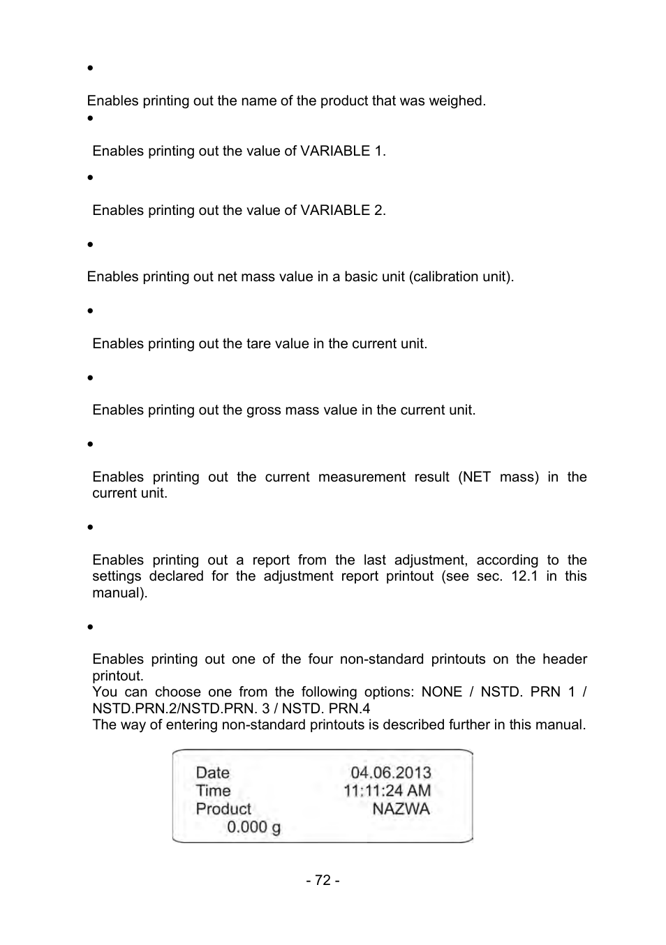 RADWAG PS 510.R2.CT Carat Balance User Manual | Page 72 / 174