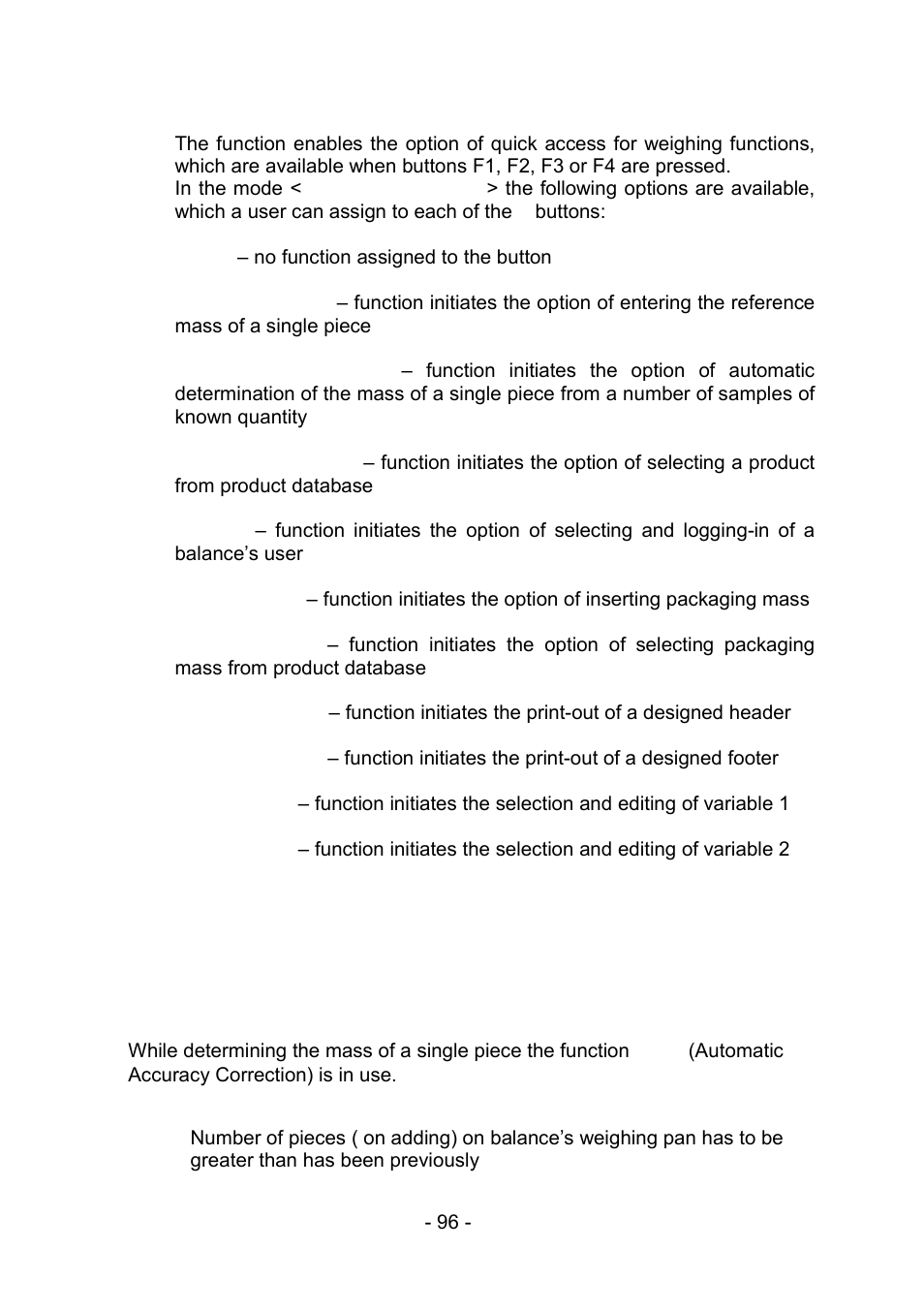 Known quantity | RADWAG PS 510.R2.CT Carat Balance User Manual | Page 96 / 174