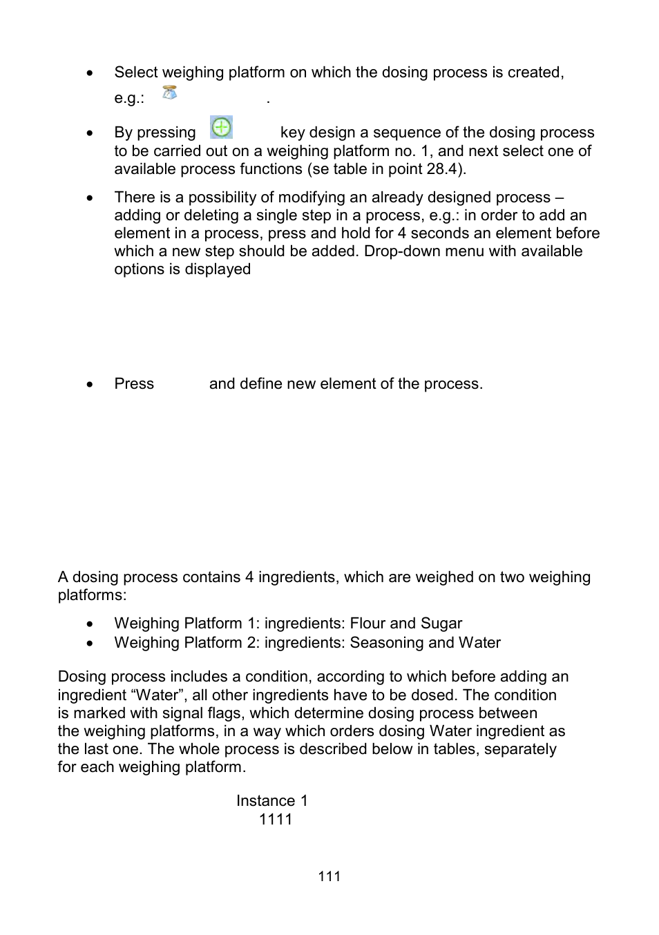 Instances of dosing processes | RADWAG WLY Scales User Manual | Page 111 / 225