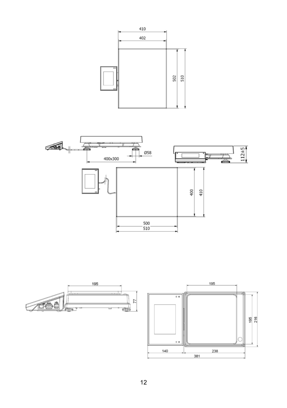 Scales of y/2/d2 series | RADWAG WLY Scales User Manual | Page 12 / 225