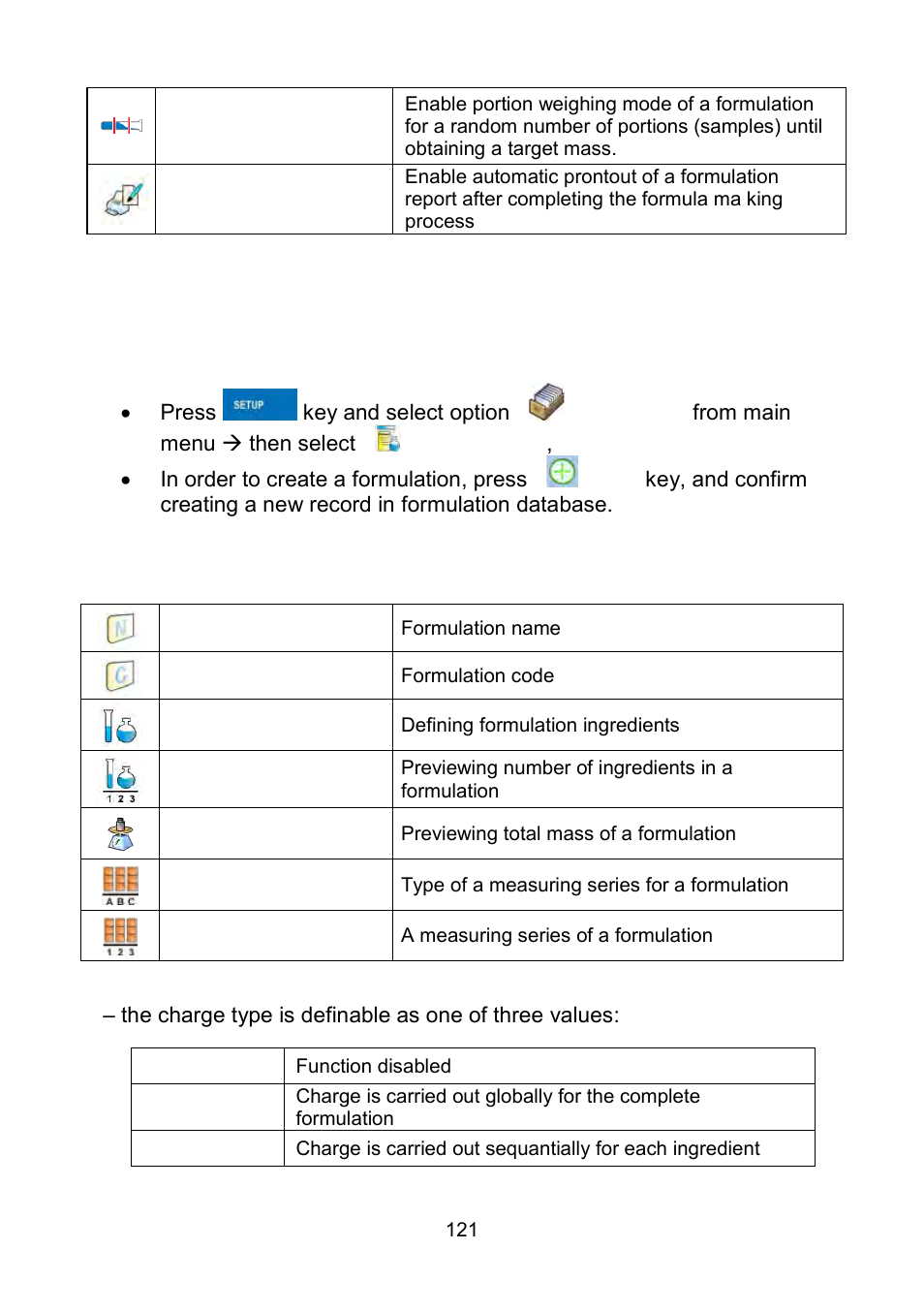 Creating a new formulation | RADWAG WLY Scales User Manual | Page 121 / 225