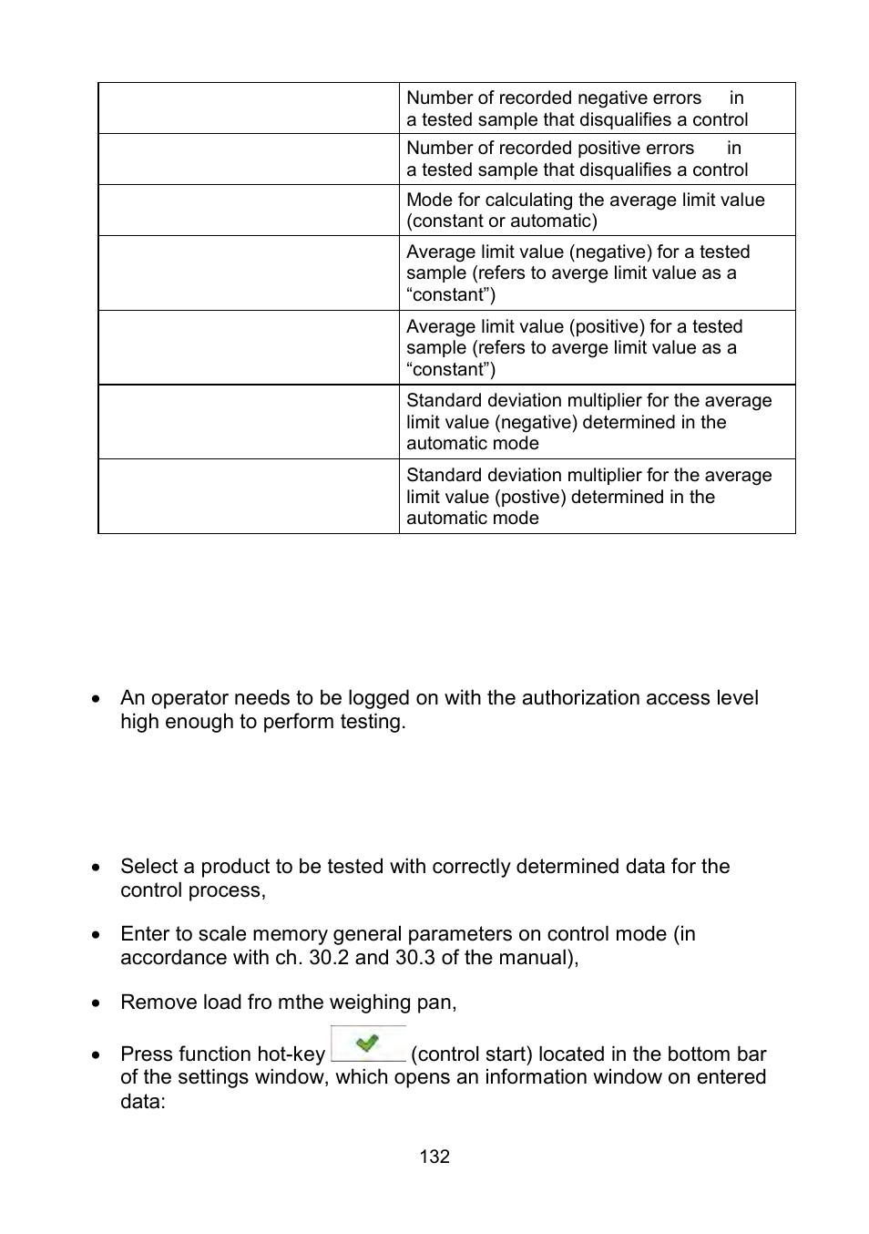 Control start procedure | RADWAG WLY Scales User Manual | Page 132 / 225