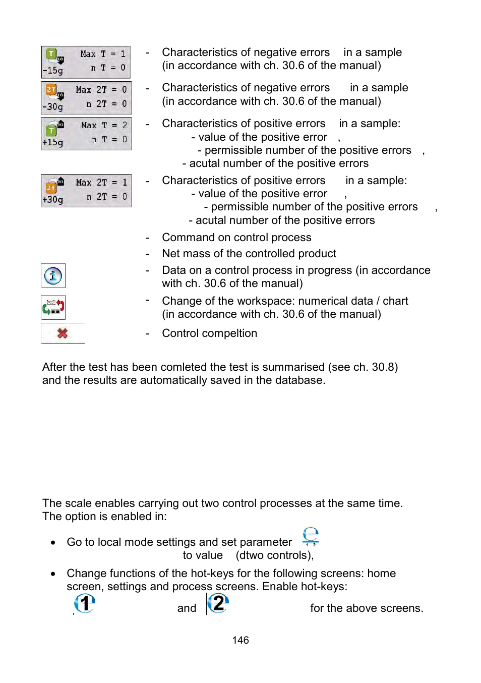 Simultaneous carrying out two control processes | RADWAG WLY Scales User Manual | Page 146 / 225