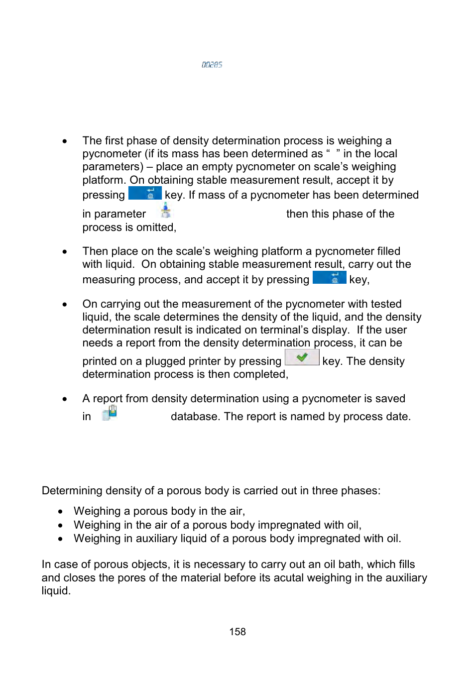 Determining density of a porous body | RADWAG WLY Scales User Manual | Page 158 / 225