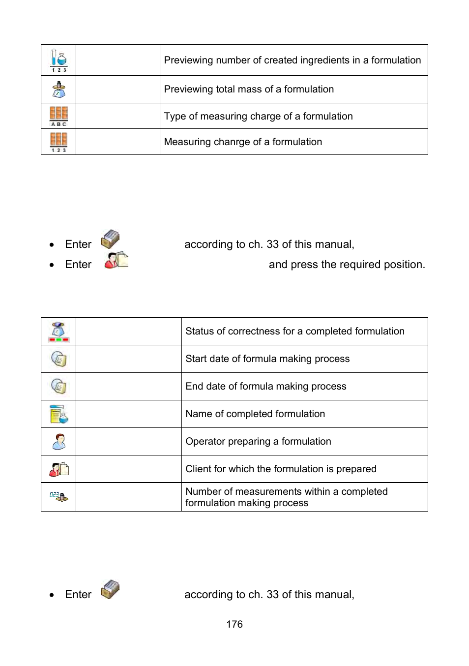 Database of reports from formulation, Database of density | RADWAG WLY Scales User Manual | Page 176 / 225