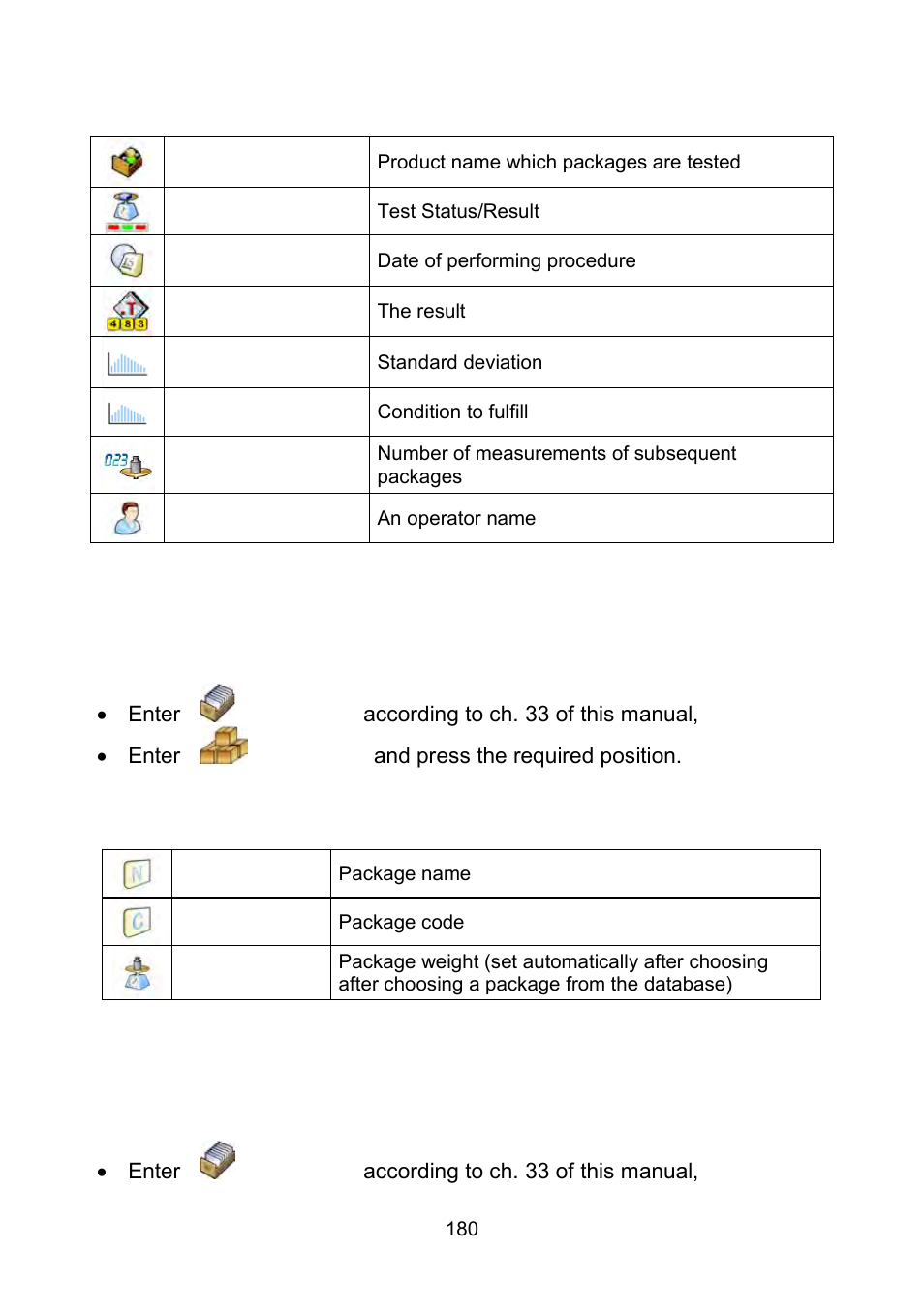 Database of packages, Database of warehouses | RADWAG WLY Scales User Manual | Page 180 / 225