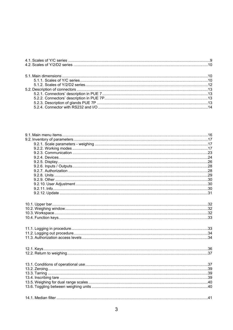 RADWAG WLY Scales User Manual | Page 3 / 225