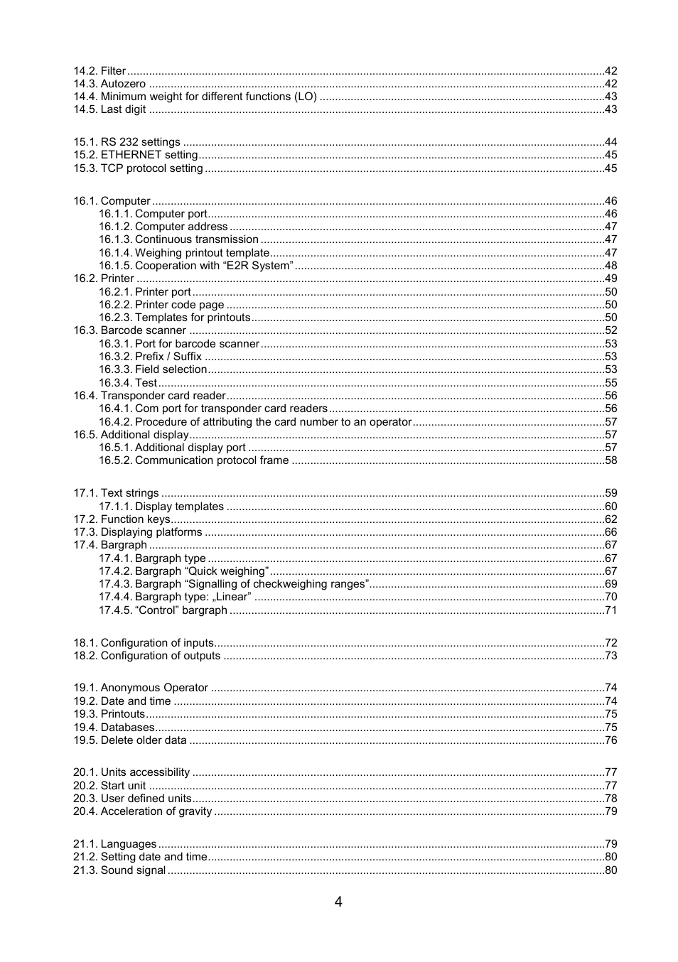 RADWAG WLY Scales User Manual | Page 4 / 225