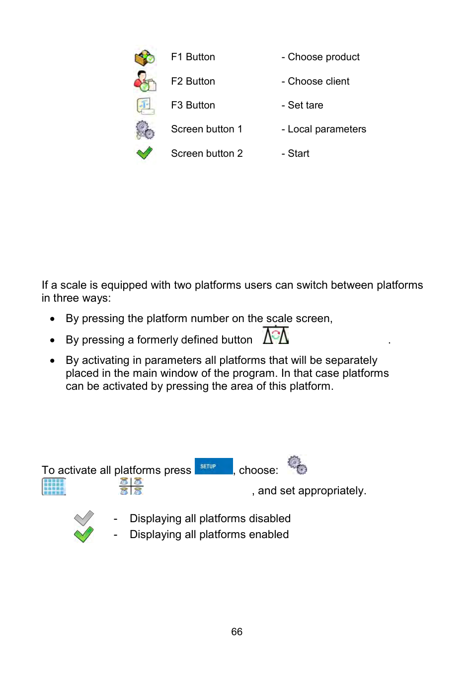 Displaying platforms | RADWAG WLY Scales User Manual | Page 66 / 225