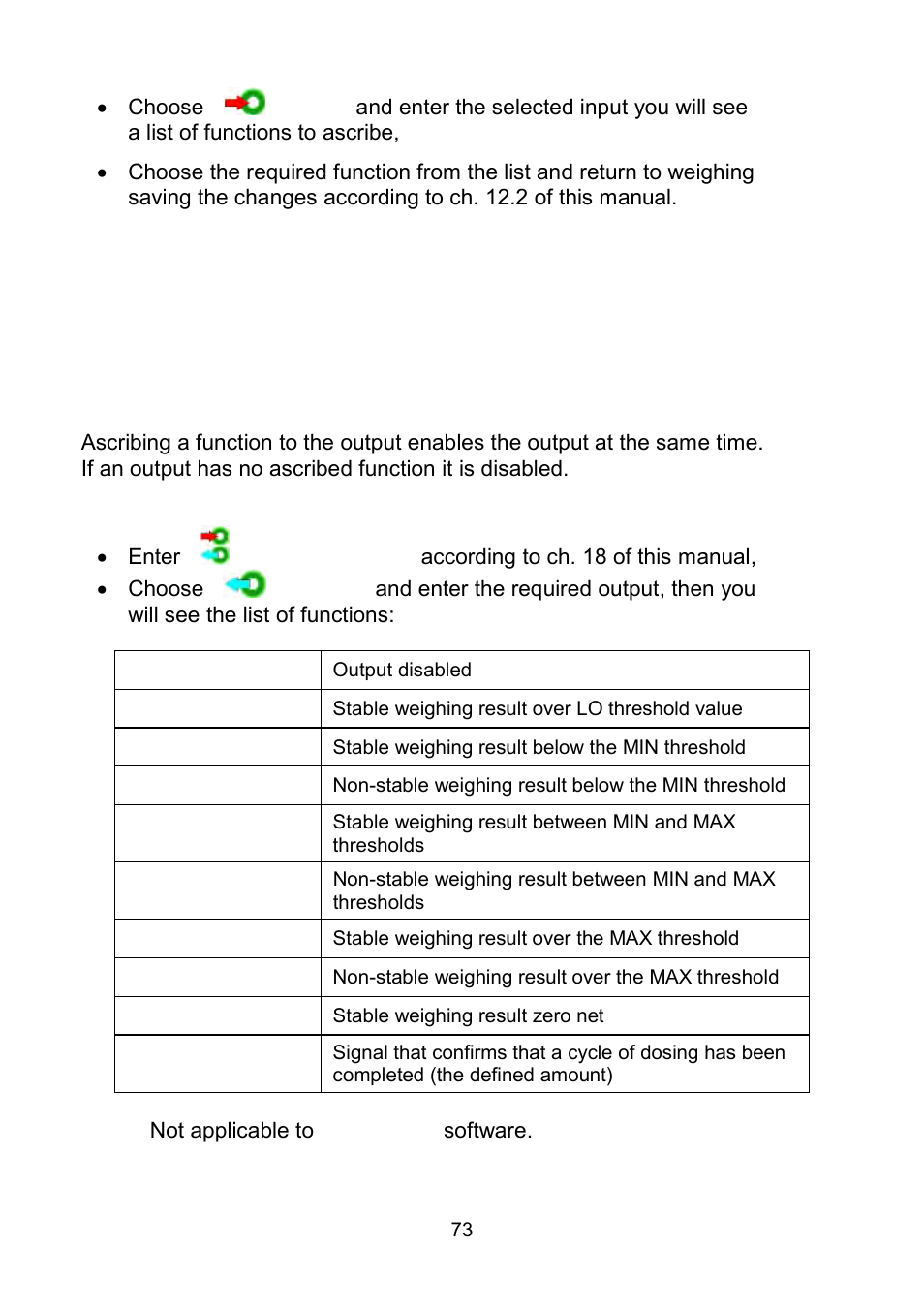 Configuration of outputs | RADWAG WLY Scales User Manual | Page 73 / 225